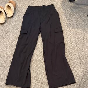 Athleta Black Wide-Leg Cargo Pants